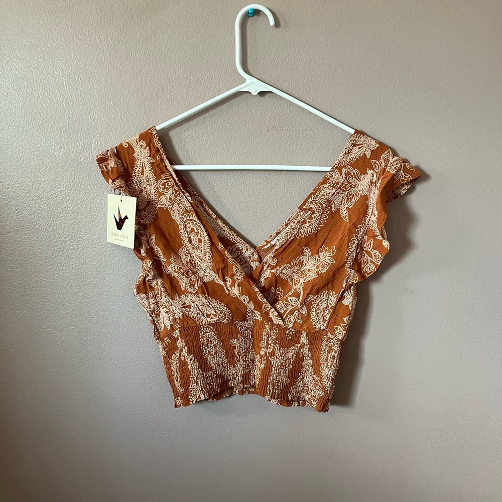 Rust Color Paper Crane Crop